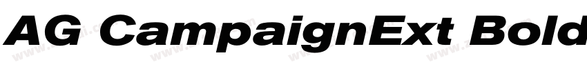AG CampaignExt Bold字体转换